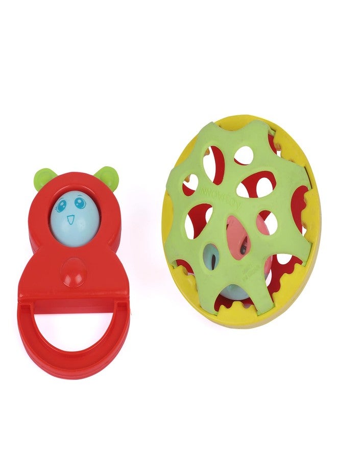 Lefan Plastic Colorful Non Toxic BPA Free Shake & Grab Rattles and Soothing Teethers for Babies & Infants, Early Age Toys for Kids (Pack of 7, Multicolor) - Image 4